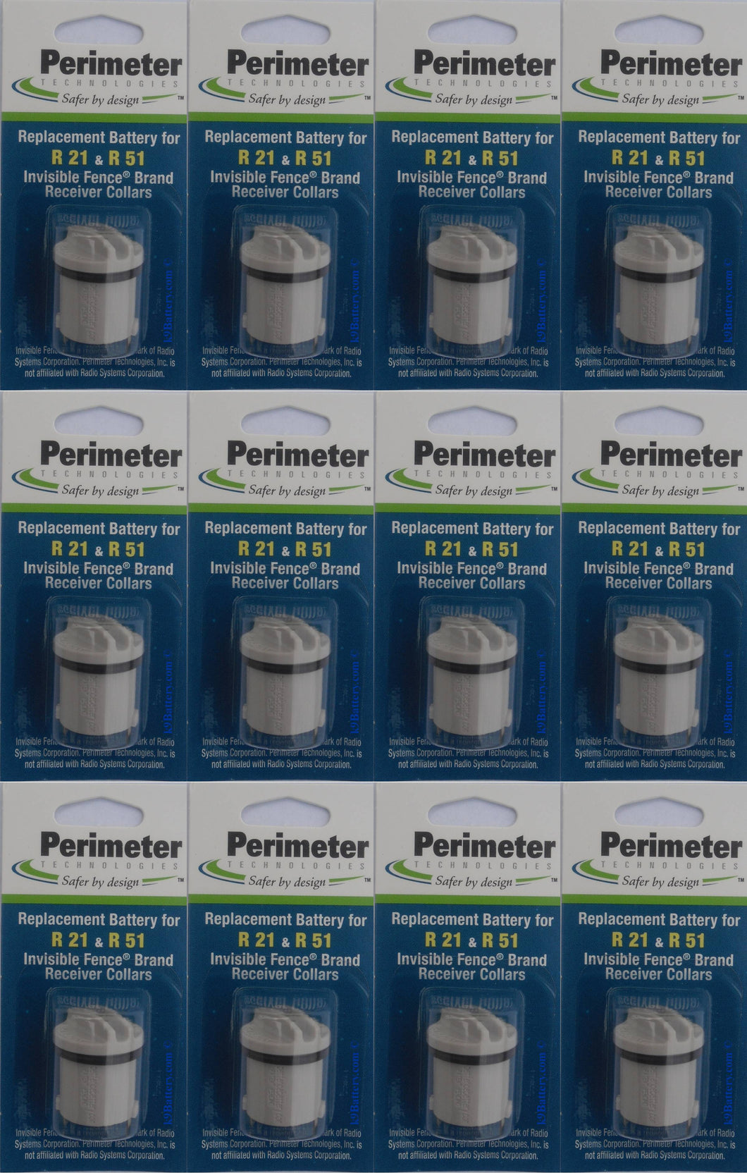 12-PACK Aftermarket Battery Compatible with Invisible Fence® Brand Power Cap®
